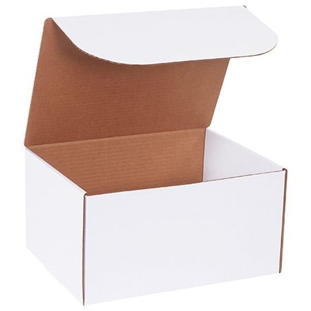 Box Packaging Corrugated Literature Mailers, 12-1/8"L x 9-1/4"W x 6-1/2"H, White ML1296